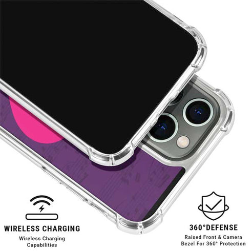 Purple Musical Notes iPhone 16 Pro Clear Case